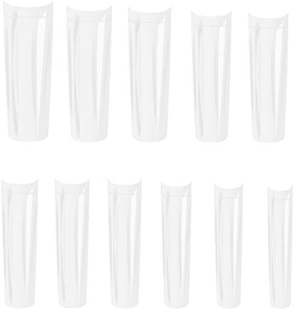 Ruarby Tapered Square Tips XXL C Tips for Extra Long False Nails Square Straight Fake Tips Acrylic