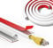 Kabelkanal Weiß Selbstklebend, Minikabelkanäle Halbrunde Kabelabdeckung Kabelschacht, 1m/2m/3m PVC Kabelkanal, Cable Hider Aussenbereich Wetterfest, Kabelschacht (2m)