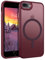 DUEDUE for iPhone 7 Plus/iPhone 8 Plus Case Magnetic [Fit for MagSafe] Shockproof Full Camera Protection, Anti-Scratch Translucent Matte Back Case for iPhone 7 Plus/iPhone 8 Plus 5.5, Burgundy