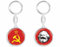daged Karl Marx CCCP Kommunismus Schlüsselanhänger Schlüsselschmuck 3D Effekt + Aufkleber - RD