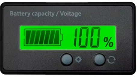 Ohulelks LED Digital Voltmeter Voltage Meter Tester Acid Lead Lifepo4 Lithium Battery 12V/24V/36V/48V Capacity Indicator