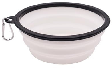 Gamelle pliable en silicone antidérapant pour chiens et chats, bol de repas compact et pliable avec design anti-fuite, ustensile durable pour les aventures en plein air (1 pièce)