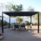 CONCEPTO FÁBRICA | Pérgola Bioclimática Aluminio Hydra 4x3m Gris Antracita | Cuchillas Orientables | 12m² | Impermeable y Modulable | Techo Ajustable por Manivela | Estructura Resistente Jardín