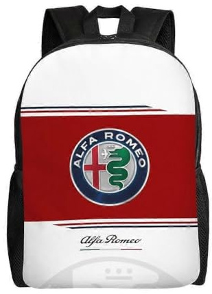 YINGD Alfa Romeo Schulranzen Cartoon Rucksack Jungen Tasche Student Schultasche Reiserucksack, Schwarz , One size