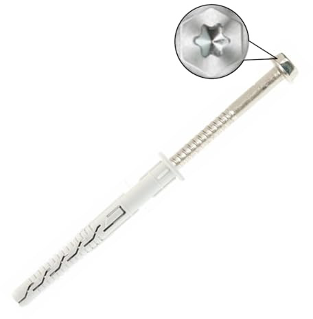 KPR-FAST K Rahmendübel Sechskantkopfschraube Fensterrahmendübel Spreizdübel Kragen ETA (Ø10,0 x 180mm, 25, Stück)