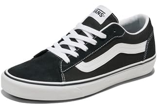 Vans Herren Vero Wildleder-Sneaker, Black/White, 40.5 EU