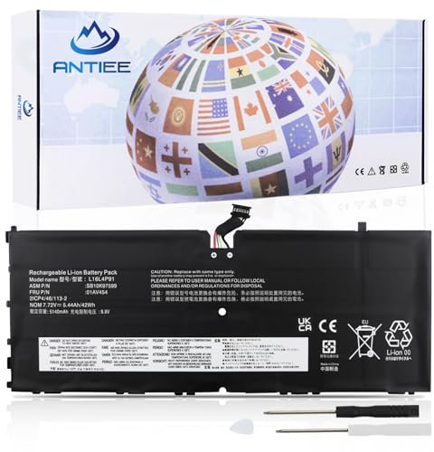 ANTIEE L16L4P91 01AV454 laptop Batterie Compatible with Le-Novo ThinkPad X1 Tablet G3 Gen 3 (2018),ThinkPad X1 Tablet 3rd Gen Series Notebook Type 20KJ 20KK 20KJ001NGE SB10K97599 5B10W13919 42Wh 7.72V