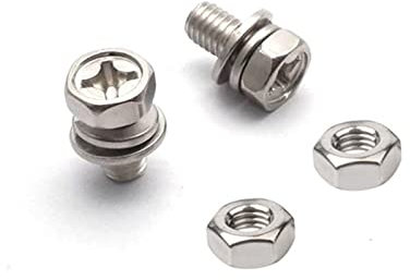 Vis de moto 2 Set Universel Moto Scooter ATV Dirt Bike Batterie Terminal Écrou Et Boulon Vis M5x10mm M6x12mm 4Ah 5Ah 6AH 7Ah(M5x10mm type 2)