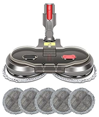 WQMEOR Electric Dry Wet Mop Head. Compatible With Dyson V7 V8 V10 V11. Cordless Vacuum Cleaner With Water Tank Replacement Mop, Including 5 Mop Cloths