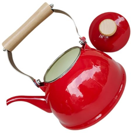Emaille Wasserkessel 1,4L Rot 20x16x16cm für Tee und Zuhause | Vintage Teekanne, Emaillierte Teekanne, Teekessel, Dekorative Nutzung, für Teehaus Zufällige Farbe