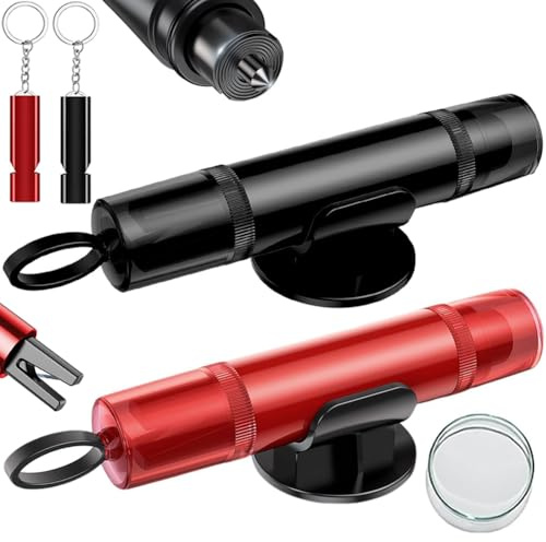 2 x Safe Car Emergency Hammer, 2 in 1 Car Window Breaker Seatbelt Cutter Car Safety Hammer Escape Tool Quick Cutter Emergency Window Breaker Escape Safety Hammer, Window Glass Breaker Seat Belt Cutter