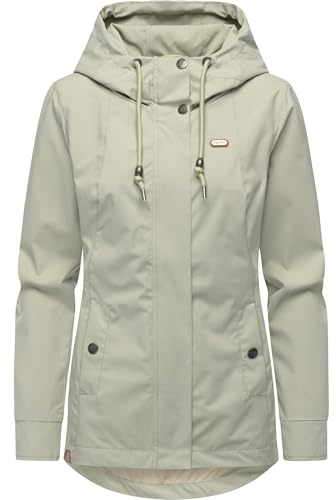 Ragwear Damen ultraleichte atmungsaktive und wasserdichte Übergangsjacke kurze Funktionsjacke mit verstellbarer Kapuze Alvena Summer YOUMODO XS-6XL