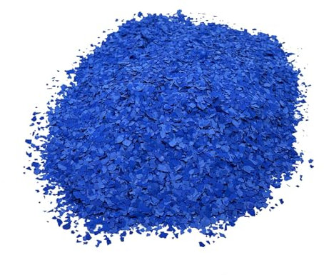 BEKATEQ Farbchips in Dunkelblau 1kg, Dekochips, Farbflocken für Epoxidharz Bodenbeschichtung, 1K & 2K PU Bodenfarbe, Alkydharz Betonfarben - Garagenböden, Keller, Wohnraum, Werkstatt BK-130