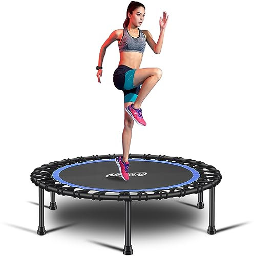 Miuphro Newan - Mini trampolín silencioso de 40 pulgadas, rebote Interior para adultos, Mejor entrenamiento Urbano de Cardio, sist.