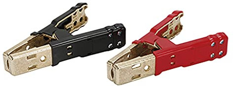 SPOTLIGHT - Lot de 2 pinces crocodile batterie 12V, Pince batterie voiture & moto - 500 Ampères - Pour borne positive rouge & négative noire - Longueur 180mm - 2 pièces - Câbles de démarrage pour auto
