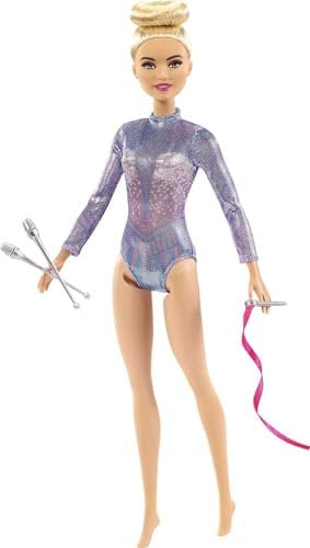Barbie-Puppe, You Can Be Anything Serie, Rhythmische Sportgymnastik blonden Haaren, Zubehör, inkl Puppe, Geschenk für Kinder, Spielzeug ab 3 Jahre,GTN65