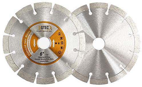 BGTEC Lama Segmentata Diamantata Per Granito Marmo Pietra Piastrelle Cemento 2 pezzi 150mm