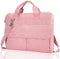 LANDICI Laptop Bag case 17 17.3 inch for Women Ladies, Waterproof Computer Sleeve Cover Compatible with 17-18 Inch MacBook HP Lenovo Acer Asus Dell, Slim Briefcase Messenger Bag, Pink
