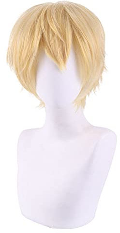 Anime Chainsaw Man Cosplay Denji Wig Light Gold Heat Resistant Synthetic Hair Costume Role Play Wigs