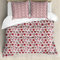 ABAKUHAUS Dessert Fitted Sheet, Delicious Cake Slices Food, Decorative 3 Piece Bedding Set with 2 Pillow Shams, 155 cm x 200 cm - 80 x 80 cm, Multicolor