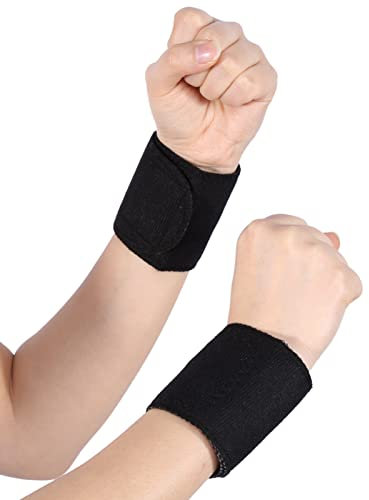 Selbsterwärmende Magnetische Handgelenkbandage, 1 Paar Magnetischer Turmalin-Massage-Therapie-Schutz, Verstellbarer Schutzwickel für Männer und Frauen