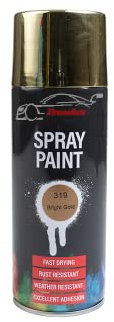 Xtremeauto Spray Paint Aerosol Car VHT Primer Matt Gloss Metallic Wood Metal Plastic UPVC PVC Cladding (1 Can, Bright Gold)…
