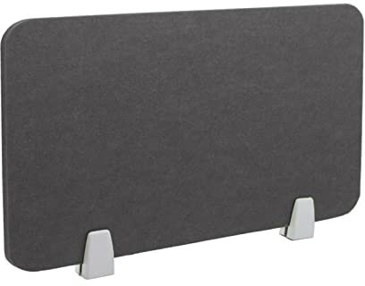Icegrey Akustik Trenn-Wand für Schreibtisch Filz Freistehender akustischer Schreibtischteiler Reduzieren Sie Lärm und visuelle Ablenkungen mit 2 Clips, Dark Grey, 40x40cm