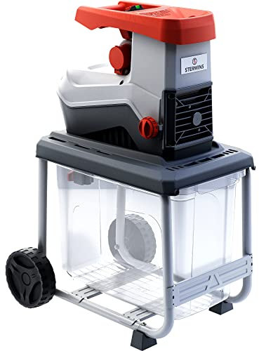 STERWINS - Broyeur électrique Silent-4.1 2800 W - 45 mm max - 50 L - 0,25 m câble - Broyeur de jardin à rouleaux