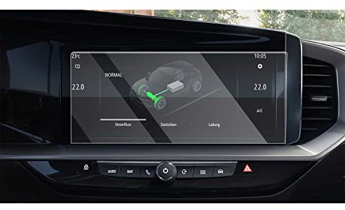 CDEFG Kompatibel mit Opel Astra L Grandland Mokka B Mokka-e 2022-2024 Navigation Schutzfolie 10 Zoll Tempered Glas 9H Kratzfest GPS Transparent Displayschutzfolie Auto Navi Folie Zubehör