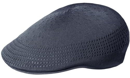 Kangol Tropic 507 Ventair Flatcap Schirmmütze Schiebermütze Sommercap (S (54-55 cm) - dunkelgrau)