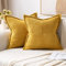 MIULEE 2er Set Kordsamt Kissenbezüge Samtkissen Weich Dekokissen Dekorativ Kissenbezug Modern Kissenhülle Sofakissen Zierkissen Couchkissen für Wohnzimmer Schlafzimmer Kurkuma 40x40 cm