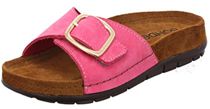 Rohde Damen Pantolette Leder Klettverschluss Memoryfußbett Rodigo-D 5875 | Leicht, bequem und stilvoll: Rohde Einriemer Sandalen mit weicher Dämpfung und flexiblem Design – perfekt für warme Tage.