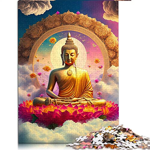 für Erwachsene 1000 Teile Puzzle Buddha Puzzle für Kinder Papppuzzles Tolles Geschenk für Erwachsene (Größe 26x38cm)