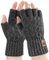 ARFNKIM Thermisch Fingerlose Handschuhe - Damen und Herren Strick Weich Flauschig Touchscreen Winterhandschuhe für Skifahren Radfahren Arbeit (Dunkelgrau)