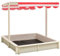 vidaXL Sandkasten mit Verstellbarem Dach Tannenholz Weiß und Rot UV50