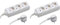 Meister Steckdosenleiste 3-Fach - 5 m Kabel - weiß - Kunststoffleitung - IP20 Innenbereich/Steckerleiste/Mehrfachsteckdose/Tischsteckdose/Tido 3-Fach / 7430250 (Packung mit 2)