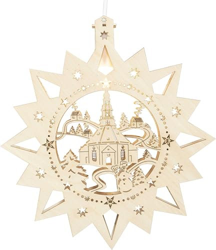 SAICO Original Fensterbild Seiffener Kirche Leuchtbild
