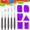 11 Pcs Palette Messer Set,5 Stück Malmesser Set mit 6 Stück Zahnspachtel,Palettenmesser Malwerkzeuge, Malmesser,Spachtel Malen Acryl Malmesser Set Spachtel Zum Malen Ölgemälde, Gouache (lila)