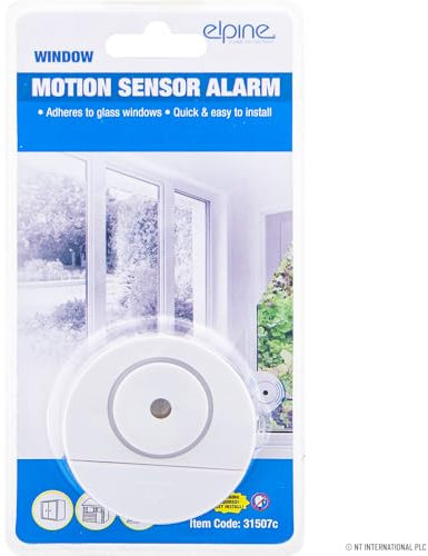 Pack Of 4 Motion Sensor Alarms - Window Motion Sensor Alarms With Loud Sirens | Quick & Easy To Install | Ideal For Home, Office, Shed & Many More | Security, Protection, Long Lasting Detectors