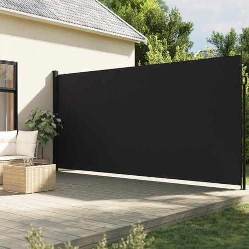 Furniture Home Tools Ausziehbare Seitenmarkise, Schwarz, 220 x 500 cm