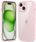 oakxco Thin Slim Clear case for iPhone 15 iPhone 14 iPhone 13 Case, Transparent Hybrid Hard Plastic & Soft Silicone Rubber Bumper, Non-Yellow Acrylic Protective Cover for Women Girl, Light Pink