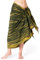 PANASIAM Sarong tiedye style, olive green yellow, 190x116cm