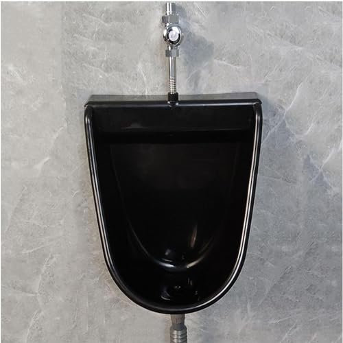 AAADRESSES Wasserloses Urinal Zur Wandmontage, Kunststoff Urinale FüR MäNner Im Badezimmer, Urinabscheider FüR Die AußEntoilette, Mit Schlauch, FüR Garage/Schuppen/Hinterhof,Schwarz