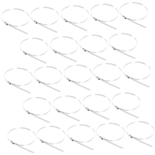 100 Stück Edelstahl Kabelbinder für Gartenzaun, Silber, Robust