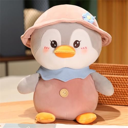 Champracer Pinguin Kuscheltier Süß, Pinguin Stofftier, Cartoon Plüsch Penguin Kissen, Plüschpinguin Puppe, Kuscheltier Pinguin Plüschtier für Mädchen, Jungen (25 cm,Rosa)