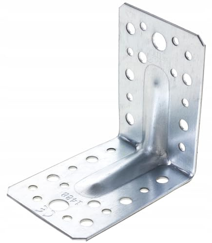 Angle Bracket 105x105x90x2.5mm ( Pack of: 2 ) Heavy Duty Galvanised Steel Metal Corner Braces for Joining, Bracing, and Reinforcing DIYUK