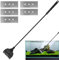 MEKEET 6PCS Aquarium Algae Scraper Lightweight Algae Scraper Fish Tank Detachable and Adjustable Algae Cleaner Tool with 5 Replaceable Blades for Glass Fish Tank Aquarium Gravel Cleaning Scraper