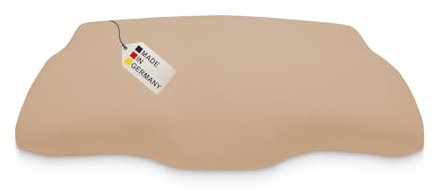 DUKAL | Bezug für Derila (Queensize) Memory Foam Kopfkissen | 30 x 50 cm | aus hochwertigem DOPPEL-Jersey | 100% Baumwolle | Farbe: Camel