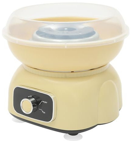 Etrhdfyts Zuckerwattemaschine, Zuckerwatte Maschine mit 10 Stäbchen und Messlöffel，500W Cotton Candy Machine für Zuhause Party (Gelb)
