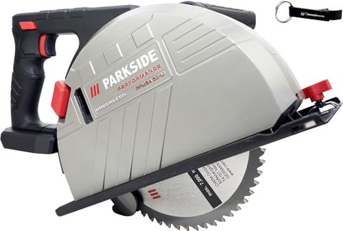 HEADNMORE® Parkside Performance® - Sega circolare a mano in metallo da 20 V (senza batteria) + portachiavi